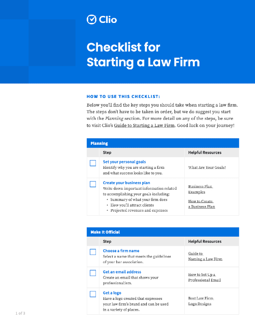 How to Start a Law Firm: The Checklist