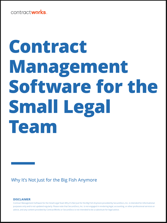Contract Management for Small Legal Teams