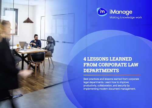 4 Lessons Learned from Corporate Law Departments